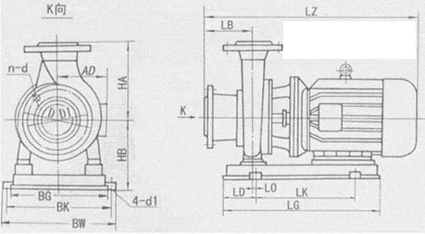XBD-L型立式消防泵结构图